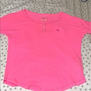Bright Pink Abercrombie and Fitch Tshirt